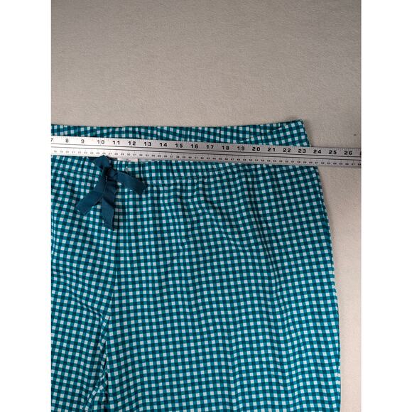 Draper James Lands End PJ Set Green Gingham Check Long Sleeve Shirt Pant Size 3X - Picture 9 of 13